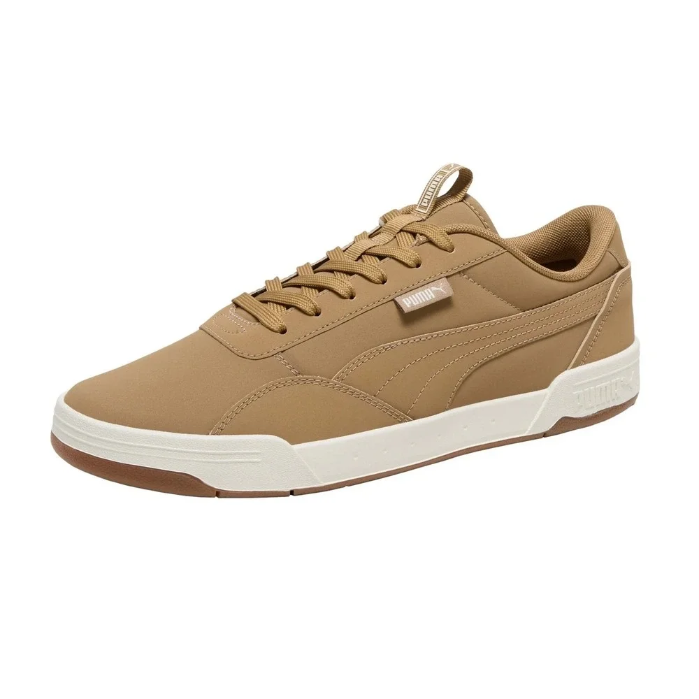 PUMA Skate Sneaker Low Top SoftFoam Lace Up Shoes‎ Brown White Mens Size 9.5